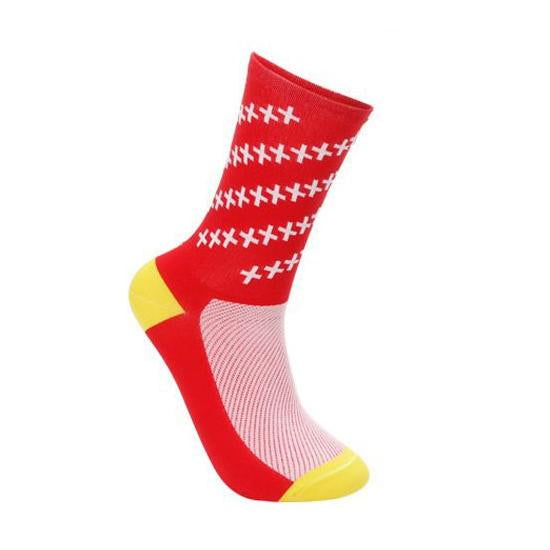 Mid Calf Socks Red