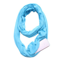 Load image into Gallery viewer, Infinity Scarf with Zippered Pocket
