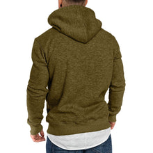 Load image into Gallery viewer, Rear View Green Mens Hooded Sweatshirt
