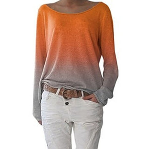 women long sleeve t-shirt  orange