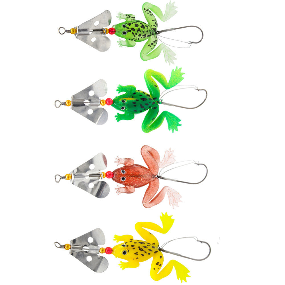 Bass Fishing Lure Set of 4 Artificial Animal Shapes