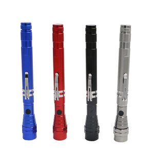 Magnetic Telescoping Flashlight 3LED Bulbs Flexible Stretched Neck