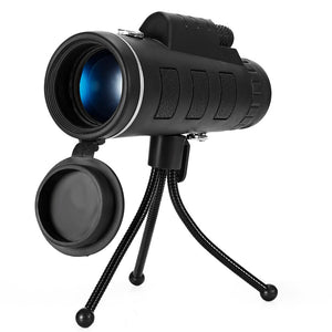 40X Monocular attached to tripod