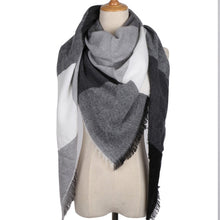 Load image into Gallery viewer, Winter Over-Sized Scarf/Shawl Cashmere Blend 38 Colors/Patterns Fringe
