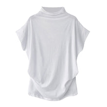 Load image into Gallery viewer, Light Gray Womens Lightweight Turtleneck Batwing Top
