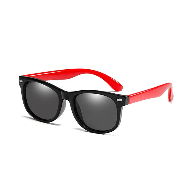 kids polarized sunglasses black and red