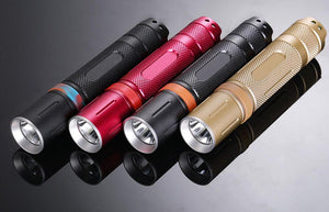 Alloy Flashlight in black, red, silver and gold