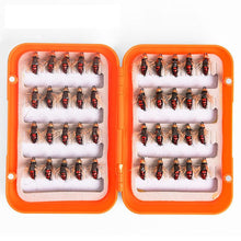 Load image into Gallery viewer, Trout Fishing Artificial Flies-40 Piece Box of Tackle in Bubble Wrap
