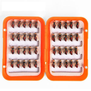 Trout Fishing Artificial Flies-40 Piece Box of Tackle in Bubble Wrap