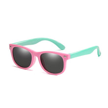 Load image into Gallery viewer, kids polarized sunglasses pink and  aqua green
