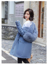 Load image into Gallery viewer, Blue Womens Knee Length Coat
