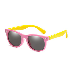 kids polarized sunglasses pink and yellow