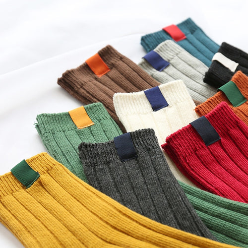 Variety of Colors of Pairs of Warm Women Socks