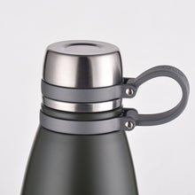 Load image into Gallery viewer, Closeup of Closed Lip Insulated Stainless Steel Bottle
