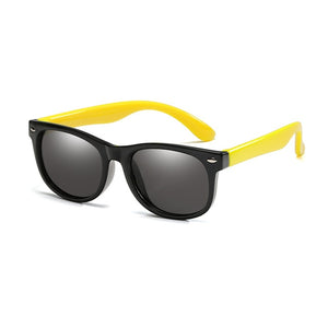 kids polarized sunglasses black and yellow