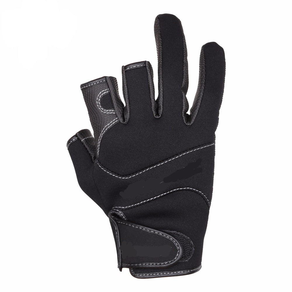 Back of Black Fishing glove