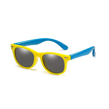 Load image into Gallery viewer, kids polarized sunglasses yellow and blue
