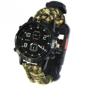 6 in 1 Outdoor Watch Multicolor Green Brown band