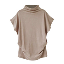 Load image into Gallery viewer, Khaki Womens Lightweight Turtleneck Batwing Top
