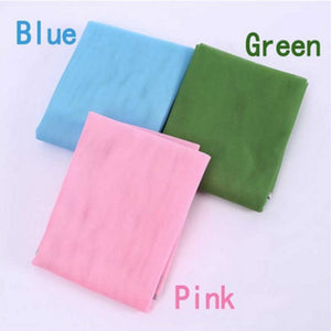 Phto of Folded Blue, Green and Pink Sand Free Beach Mat 