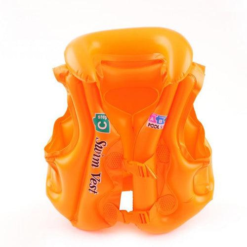 Inflatable Kids Swim Vest Orange