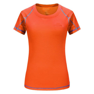 Orange Womens Moisture Wicking Sports Shirt