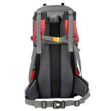 Load image into Gallery viewer, Rear View of Red 60L Hiking Backpack
