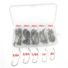 Load image into Gallery viewer, Jig Head Fish Hooks 100PC Set shown in Box
