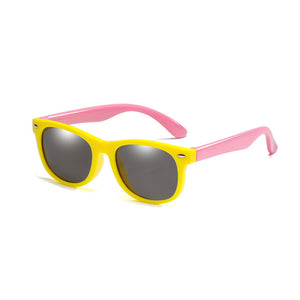 kids polarized sunglasses yellow and pink