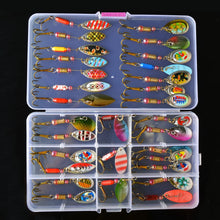 Load image into Gallery viewer, Metal Spoon Spinner Lure Crank Bait 3 Hook 360° Rotating Kits With Box
