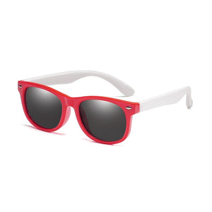 kids polarized sunglasses red and white