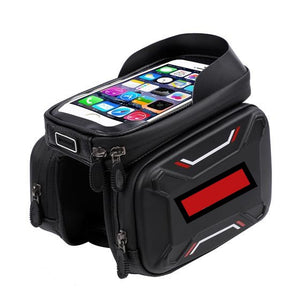 Red Front Mount Touchscreen Bike Bag