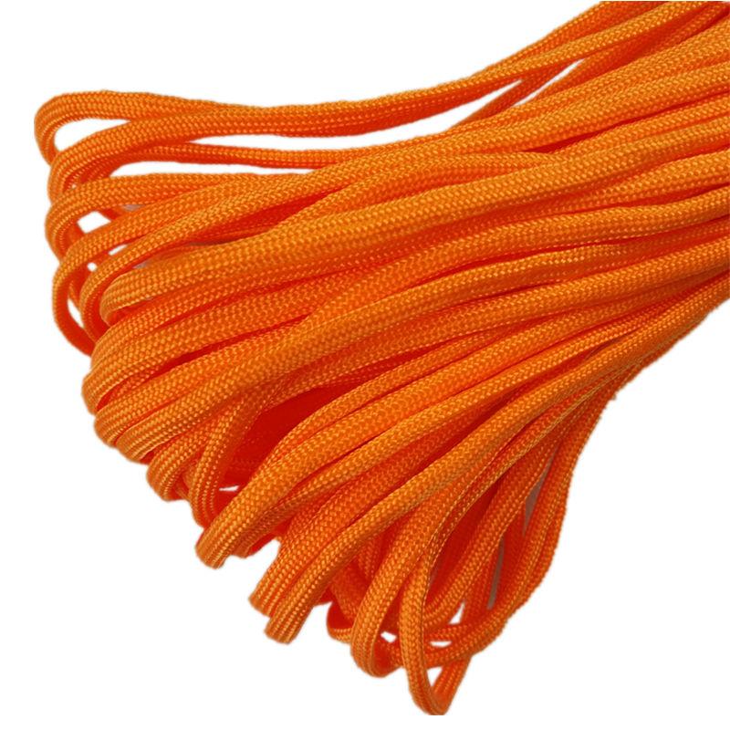 Orange 100 ft Strong7-Strand Camping Rope Minimum Breaking Strength 550lb