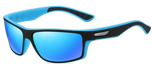 Polarized Sports Sunglasses Black Blue