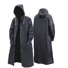 Load image into Gallery viewer, Men or Women Hooded Raincoat Front and Back views
