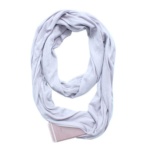 Infinity Scarf with Zippered Pocket