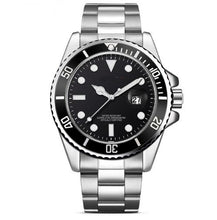 Load image into Gallery viewer, men&#39;s stainless steel watch black face
