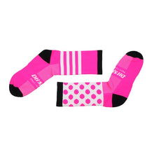 Load image into Gallery viewer, Nylon Cycling Socks Rose and Black
