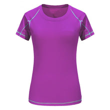 Load image into Gallery viewer, Purple Womens Moisture Wicking Sports Shirt

