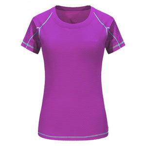 Purple Womens Moisture Wicking Sports Shirt