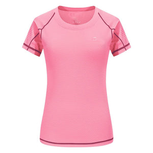 Pink Womens Moisture Wicking Sports Shirt