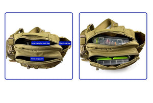 Open Top View With Diagram of Crossbody Tackle Bag