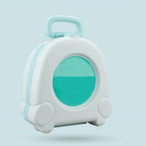 green kids portable travel potty with handle