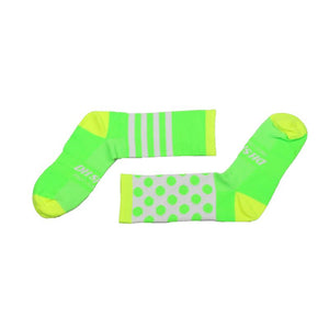 Nylon Cycling Socks  Green and Yellow