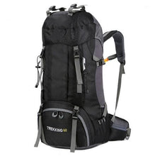 Load image into Gallery viewer, Black 60L Hiking Backpack
