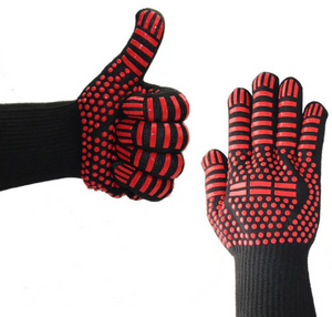  Heat Resistant BBQ Gloves Red
