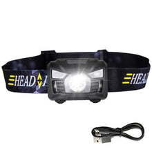 Load image into Gallery viewer, Blue Motion Sensor Headlamp and USB Cable
