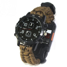 Load image into Gallery viewer, 6 in 1 Outdoor Watch Brown Band
