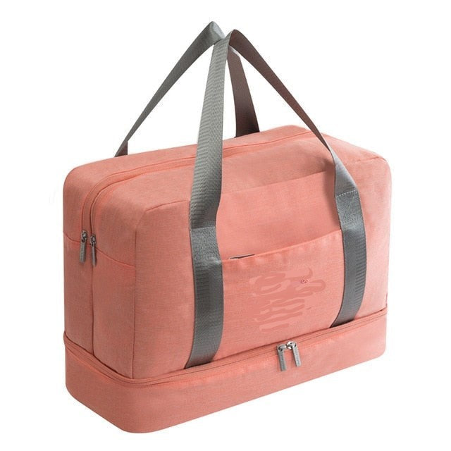 Waterproof Canvas Travel Bag Pink