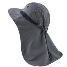 Load image into Gallery viewer, dark bucket hat with neck flap

